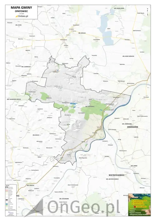 Mapa gminy Opatowiec